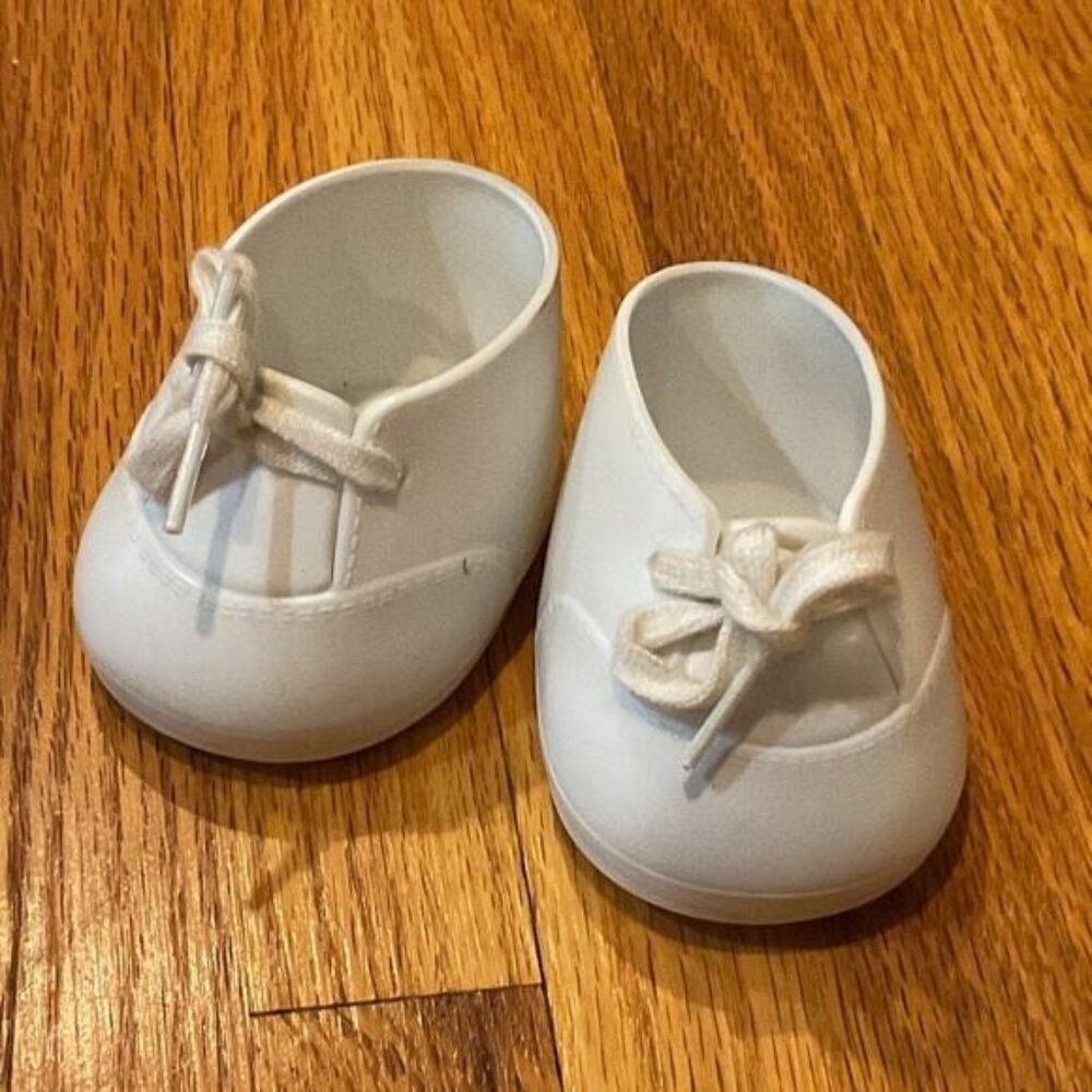 Vintage My Child Mattel Original White Oxford Doll Shoes 80s Hong Kong